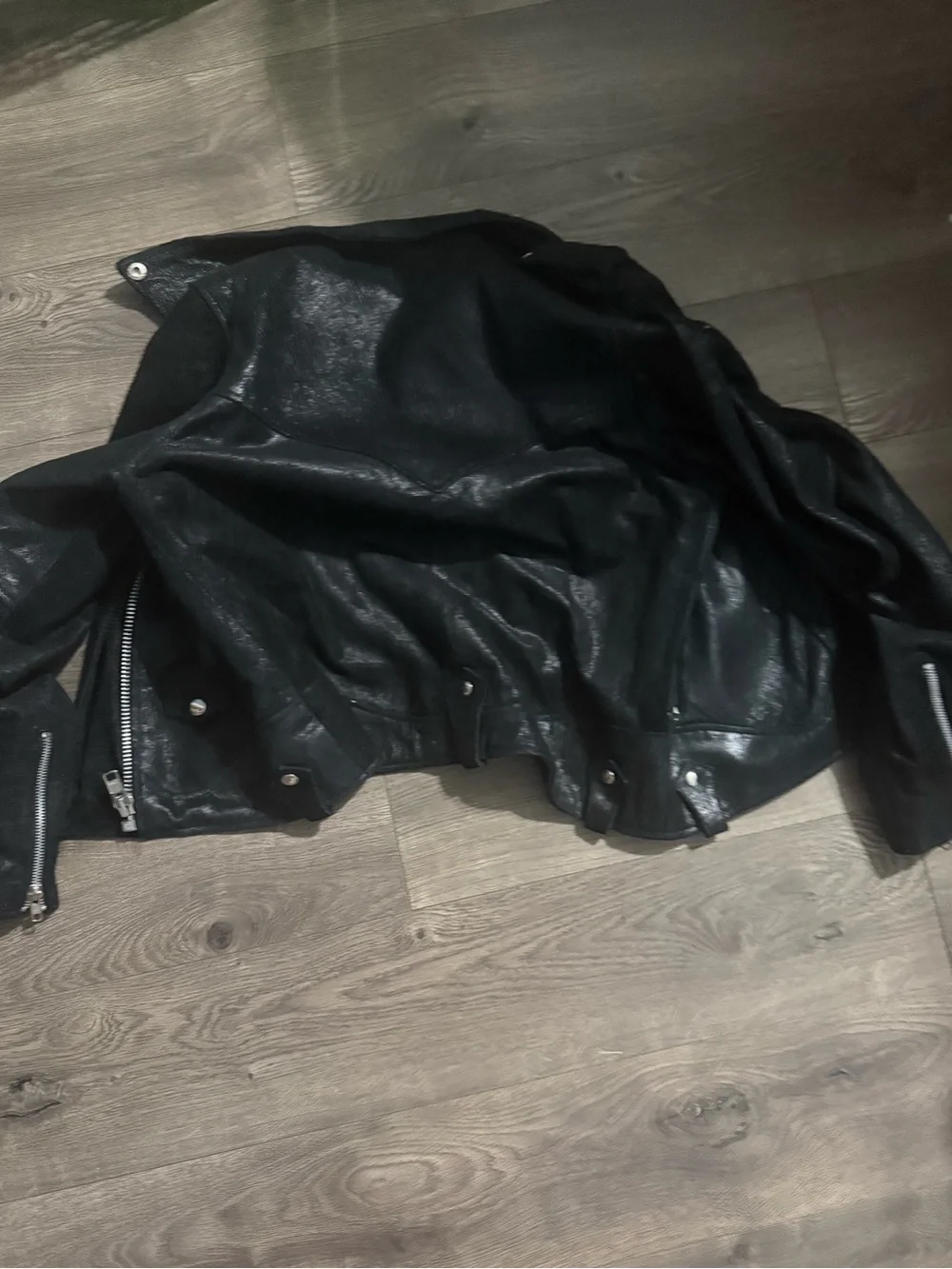 Free people x understated leather black leather jacket